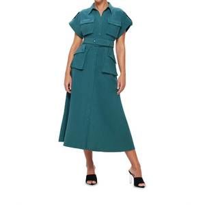 Leo Lin | Dresses | New Leo Lin Audrey Pocket Shirt Dress In Teal | Poshmark